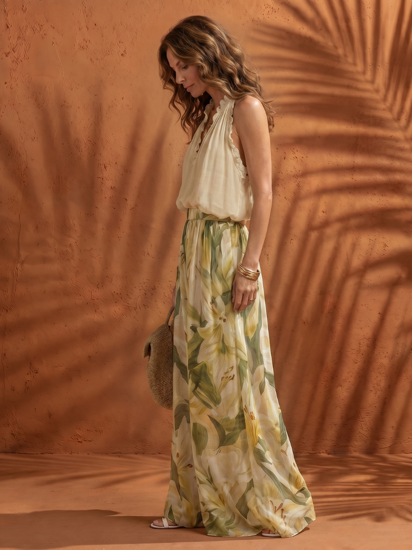 Floral Halter Two-Piece Set
