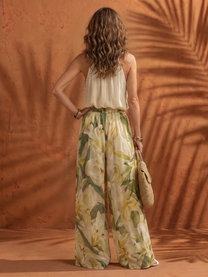 Floral Halter Two-Piece Set