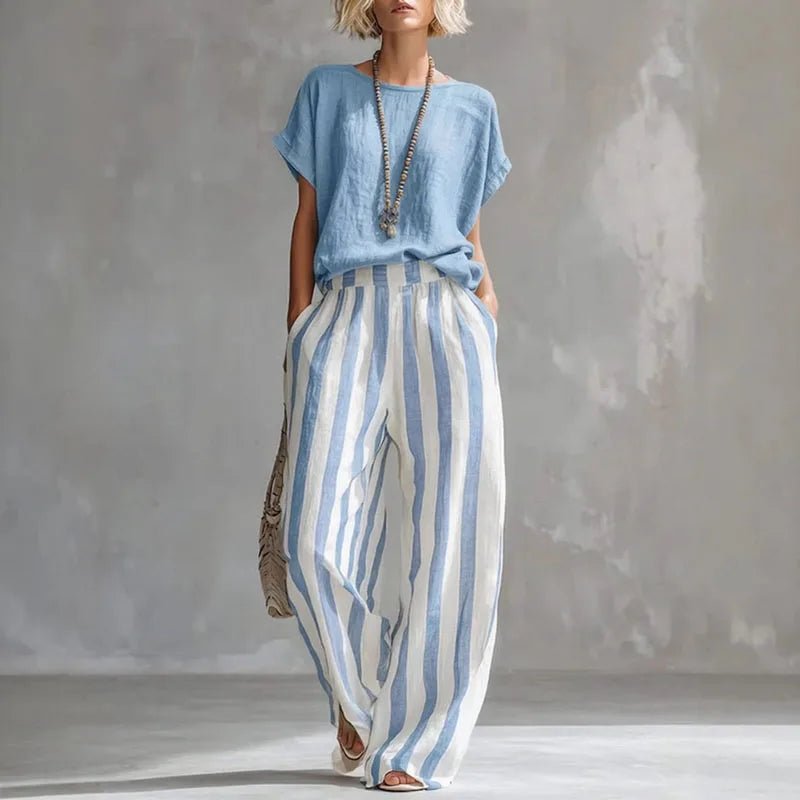 Relaxed Linen Feel Two-Piece Set