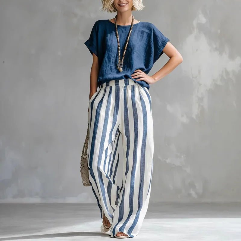 Relaxed Linen Feel Two-Piece Set