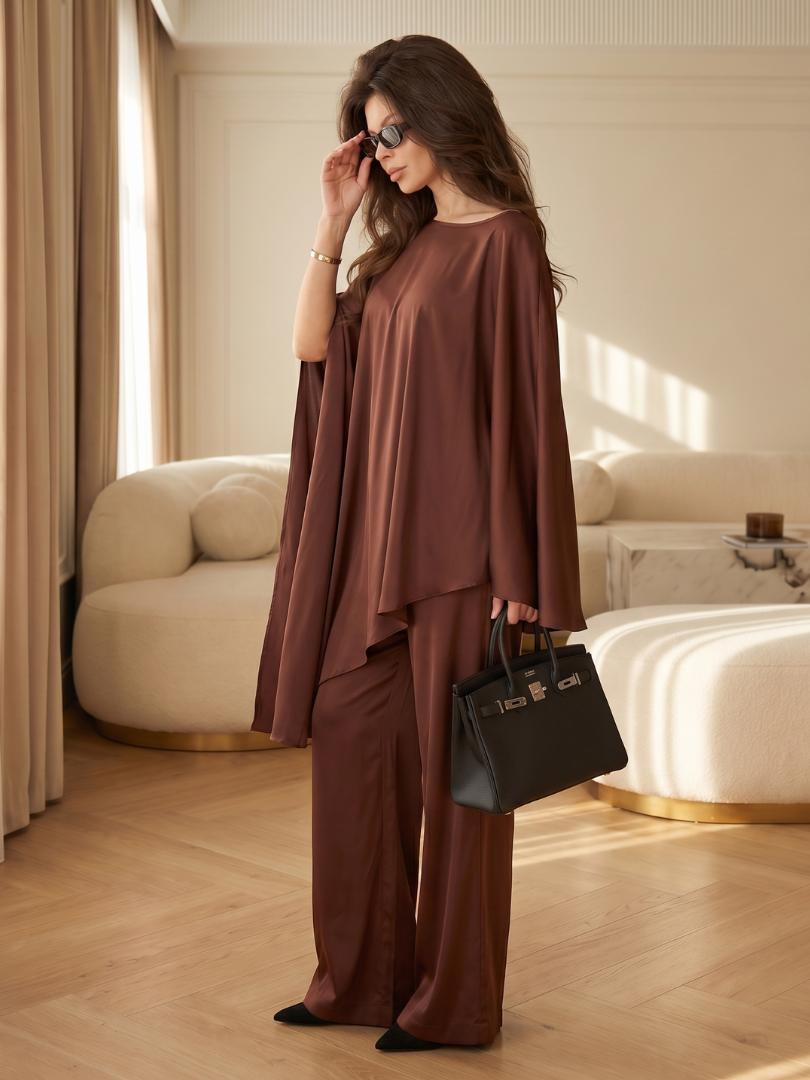 Draped Tunic & Wide-Leg Set