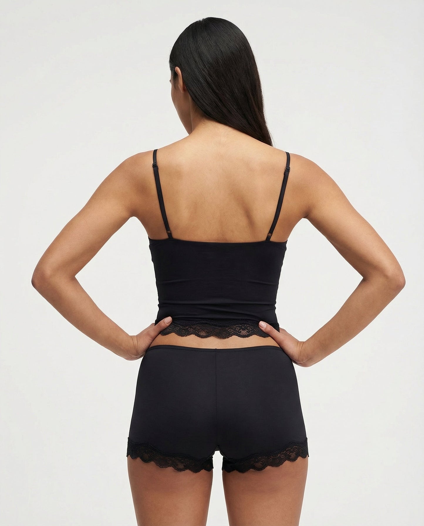 Elegant Women's Loungewear Set with Lace Trim