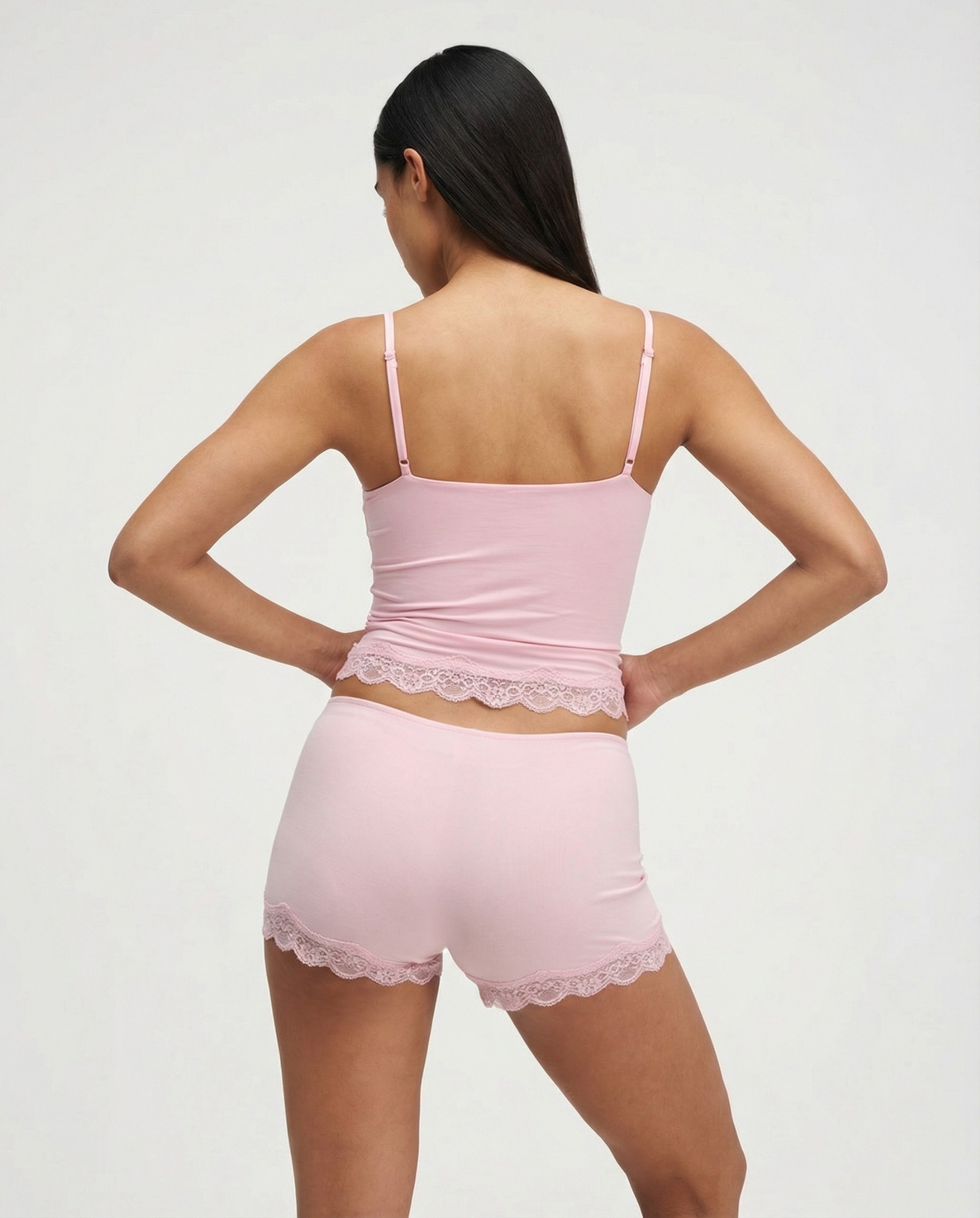 Elegant Women's Loungewear Set with Lace Trim