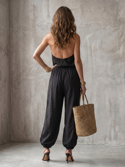 Draped Neck Two-Piece Set