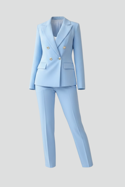 Sophisticated Double Breasted Blazer Suit