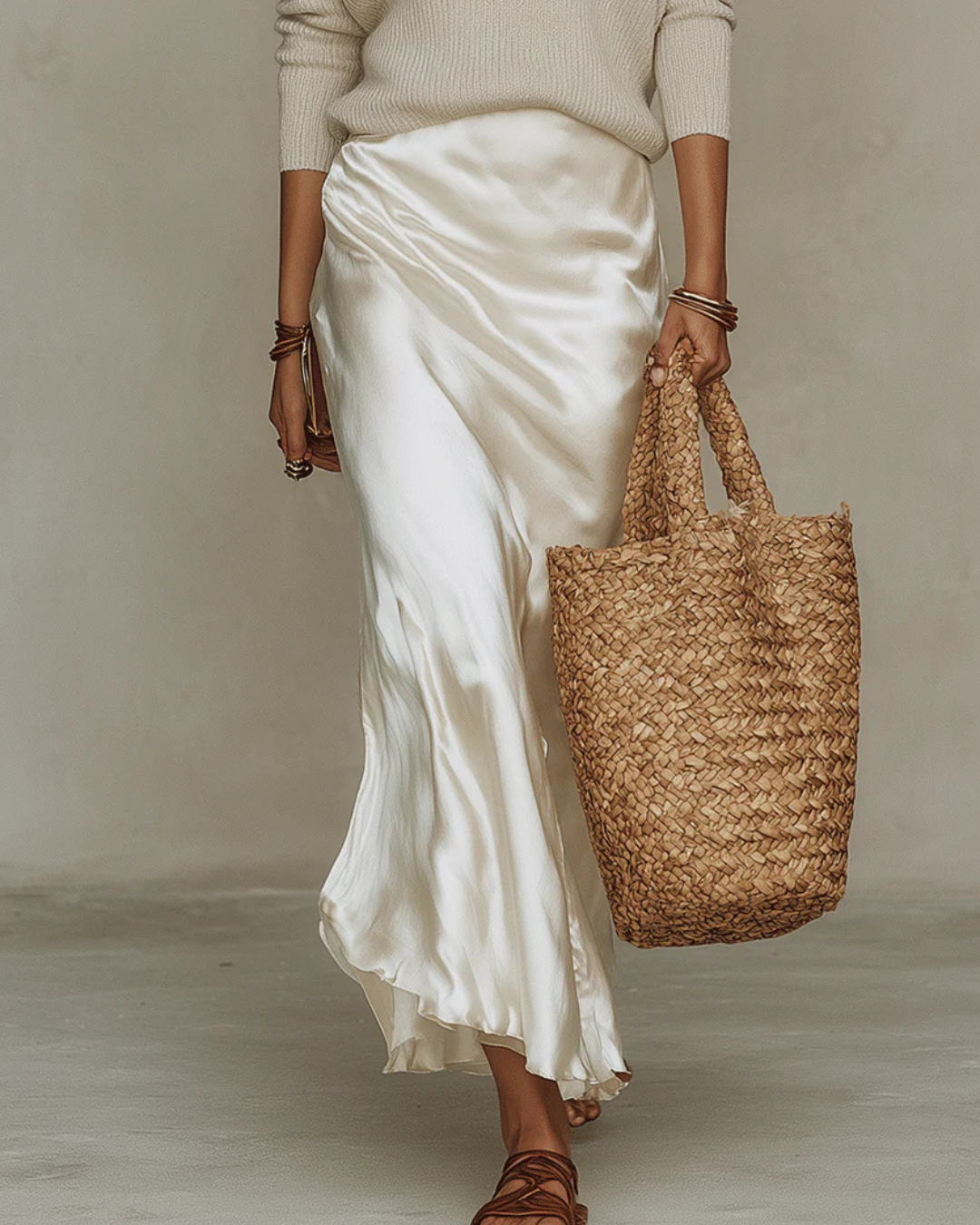 Elegant and sophisticated V-neck sweater dress set