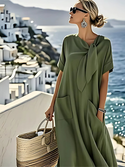 Short Sleeve Loose Fit Maxi Dress for Effortless Summer Looks