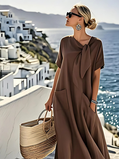 Short Sleeve Loose Fit Maxi Dress for Effortless Summer Looks