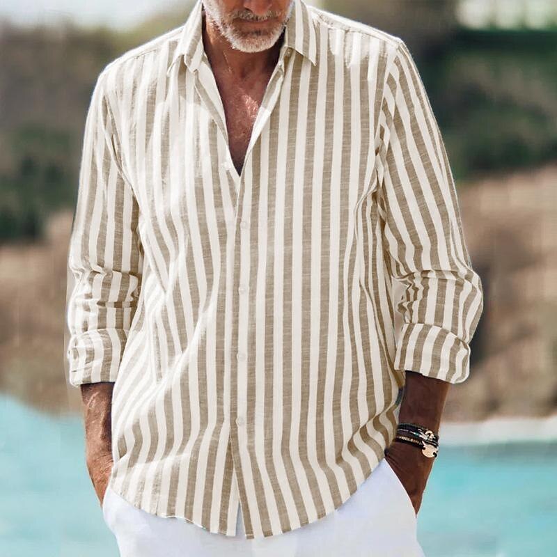 Men’s Long Sleeve Striped Shirt