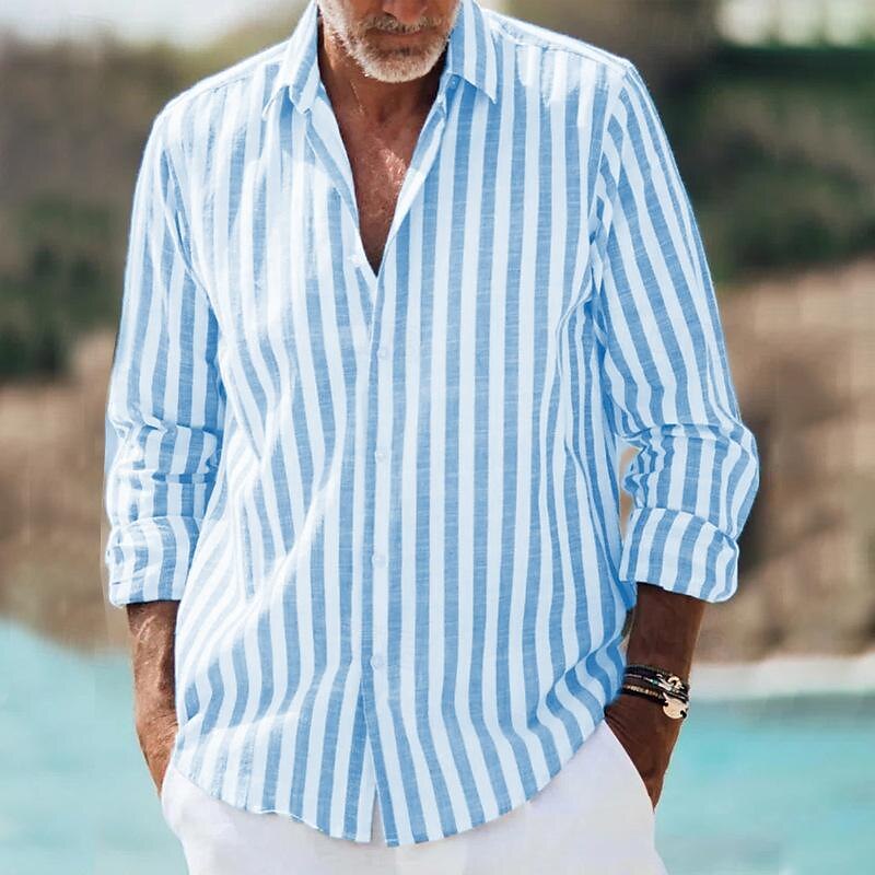 Men’s Long Sleeve Striped Shirt