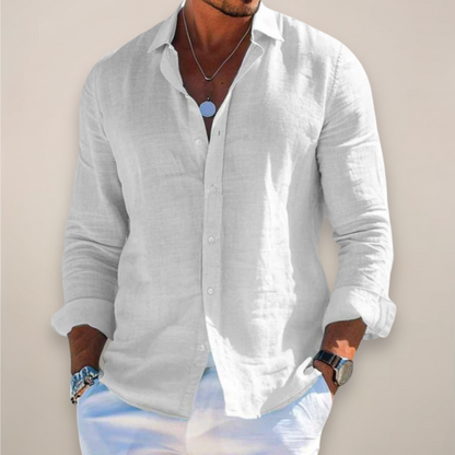 Men’s Linen Feel Long Sleeve Shirt