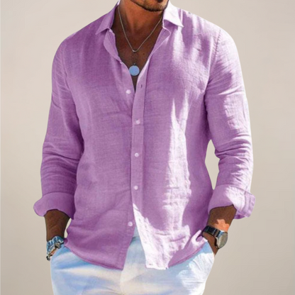 Men’s Linen Feel Long Sleeve Shirt