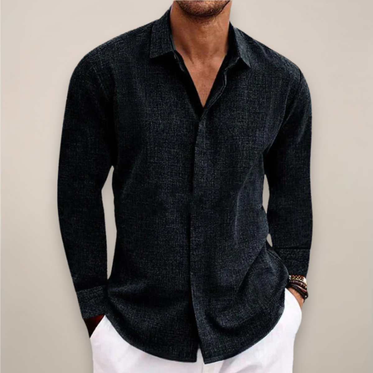 Men’s Long Sleeve Button-Up Shirt