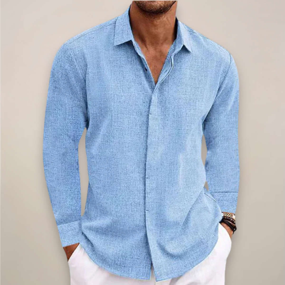 Men’s Long Sleeve Button-Up Shirt