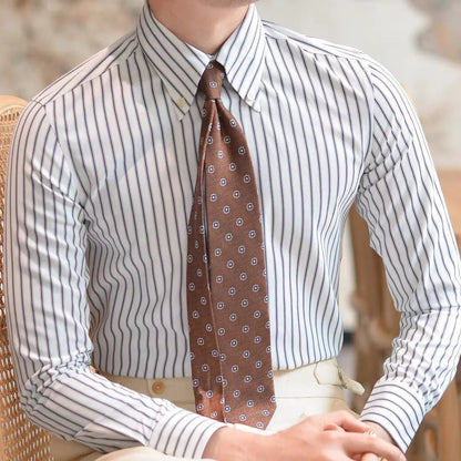 Men’s Long Sleeve Striped Dress Shirt