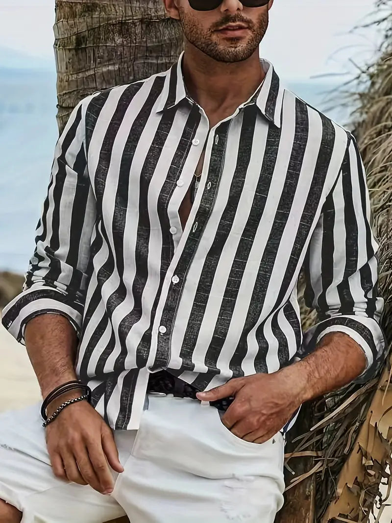 Men’s Striped Casual Shirt