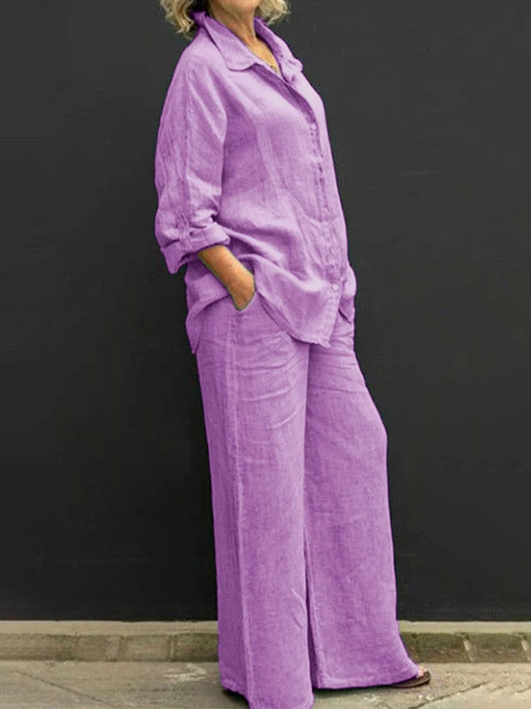 Effortless Linen Feel Two-Piece Set