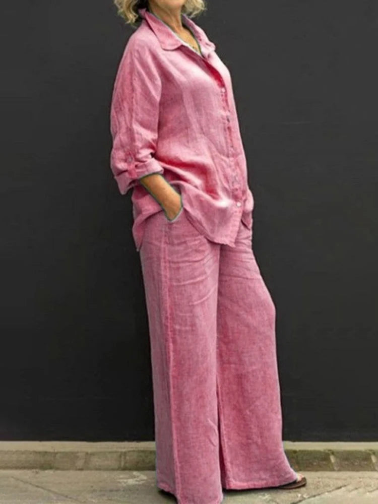 Effortless Linen Feel Two-Piece Set