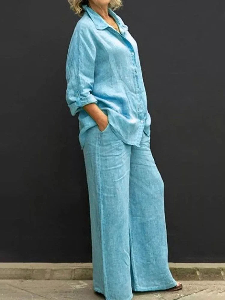 Effortless Linen Feel Two-Piece Set