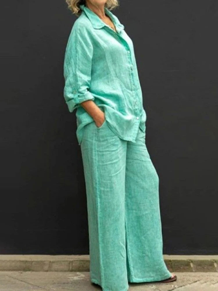 Effortless Linen Feel Two-Piece Set