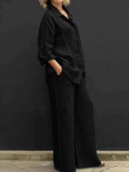 Effortless Linen Feel Two-Piece Set