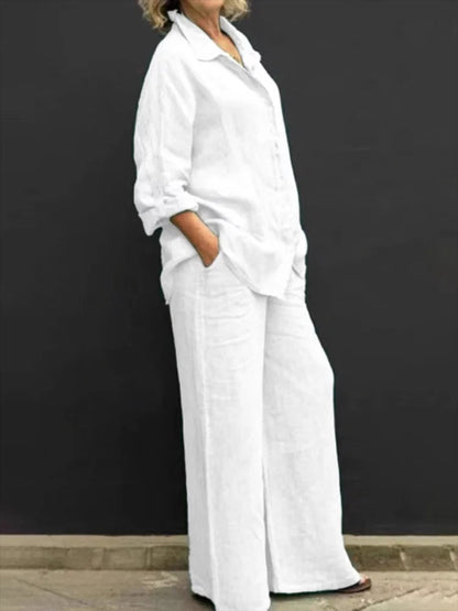 Effortless Linen Feel Two-Piece Set