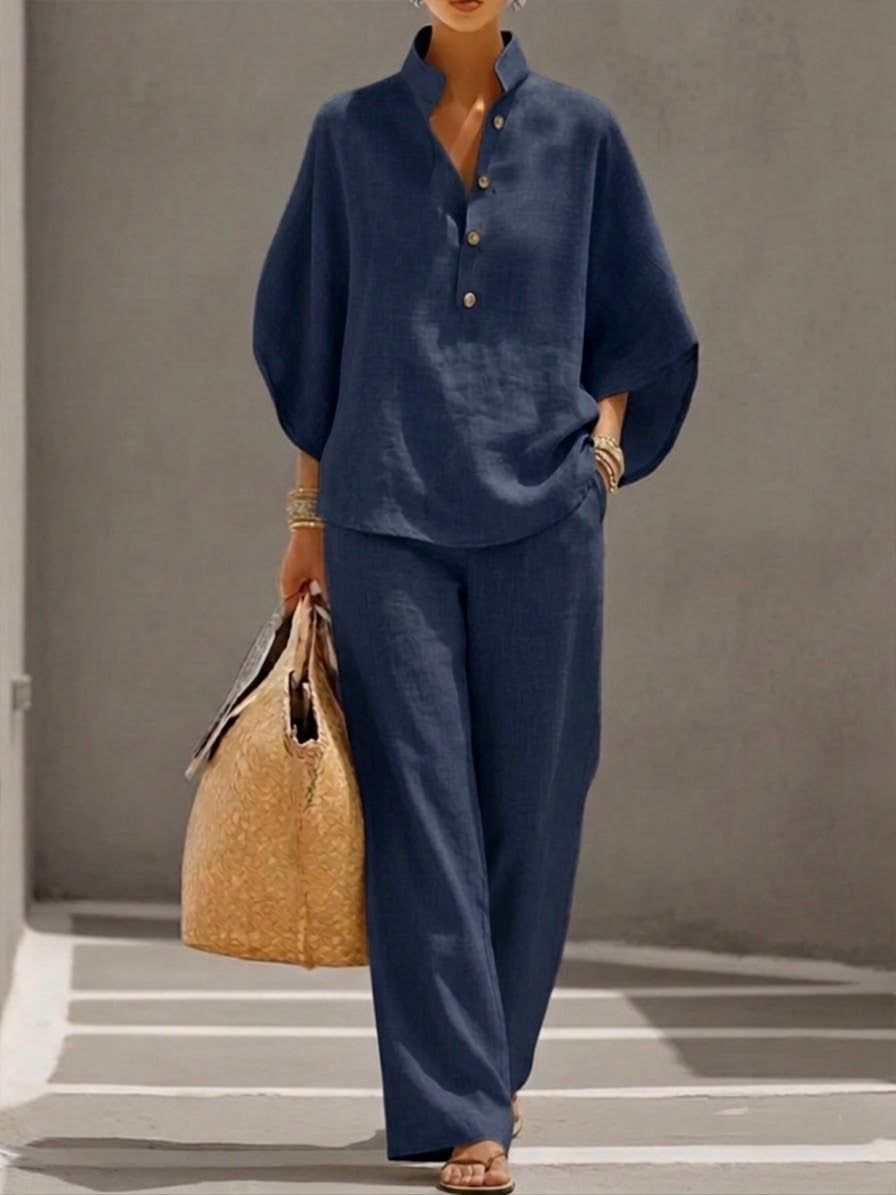 Relaxed Batwing Two-Piece Set