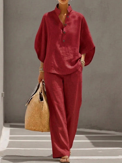 Relaxed Batwing Two-Piece Set