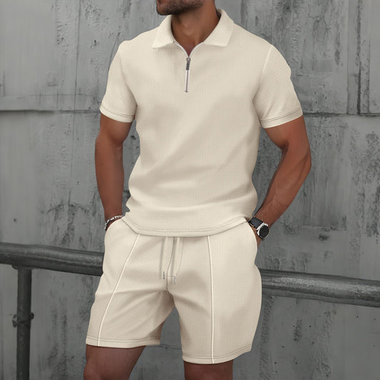 Men’s Quarter-zip Summer Polo Set