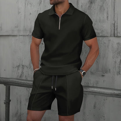 Men’s Quarter-zip Summer Polo Set