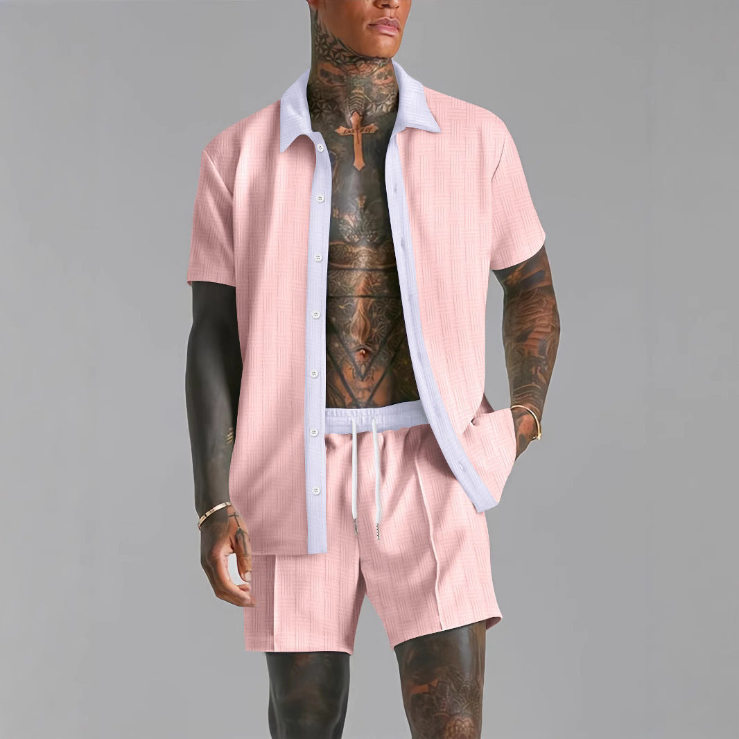 Men’s Short Sleeve Shirt Summer Set