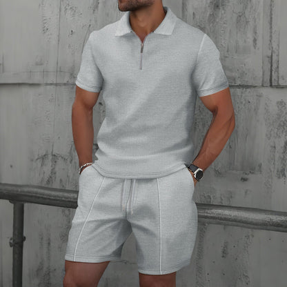 Men’s Quarter-zip Summer Polo Set