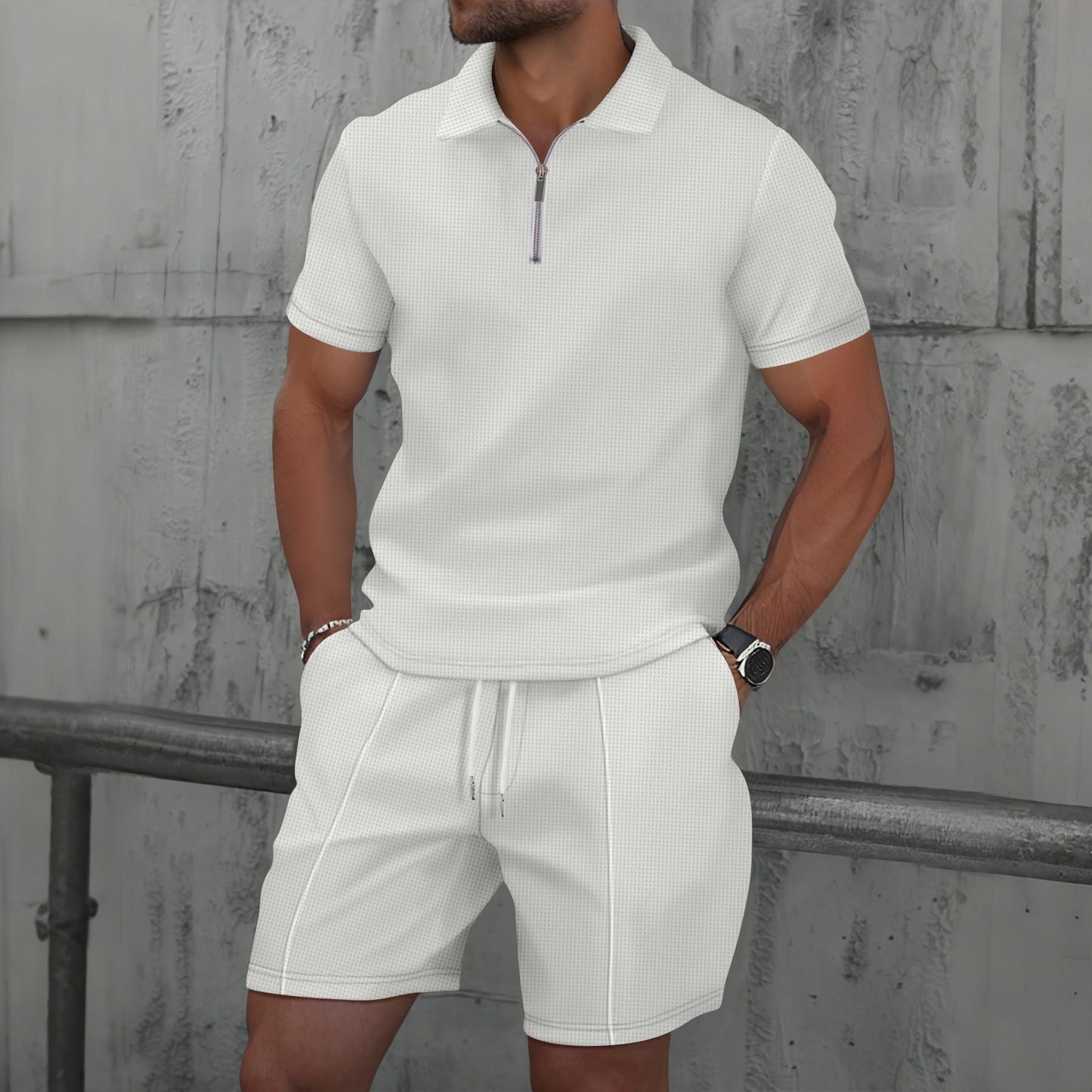 Men’s Quarter-zip Summer Polo Set