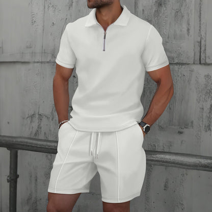 Men’s Quarter-zip Summer Polo Set