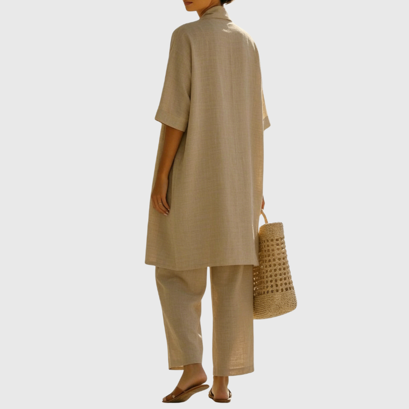 Relaxed Linen Feel Three-Piece Set