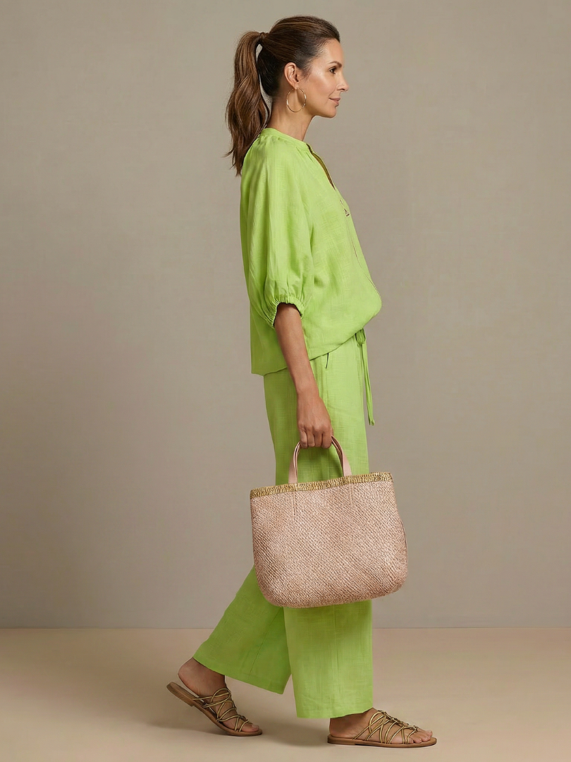 Elegant Zip-Up Two-Piece Set