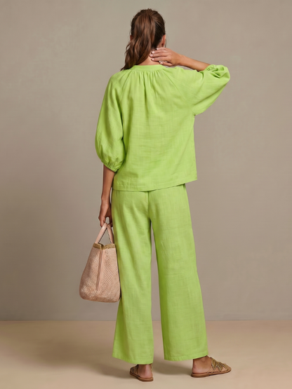 Elegant Zip-Up Two-Piece Set