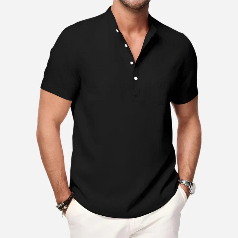 Men’s Short Sleeve Henley Shirt
