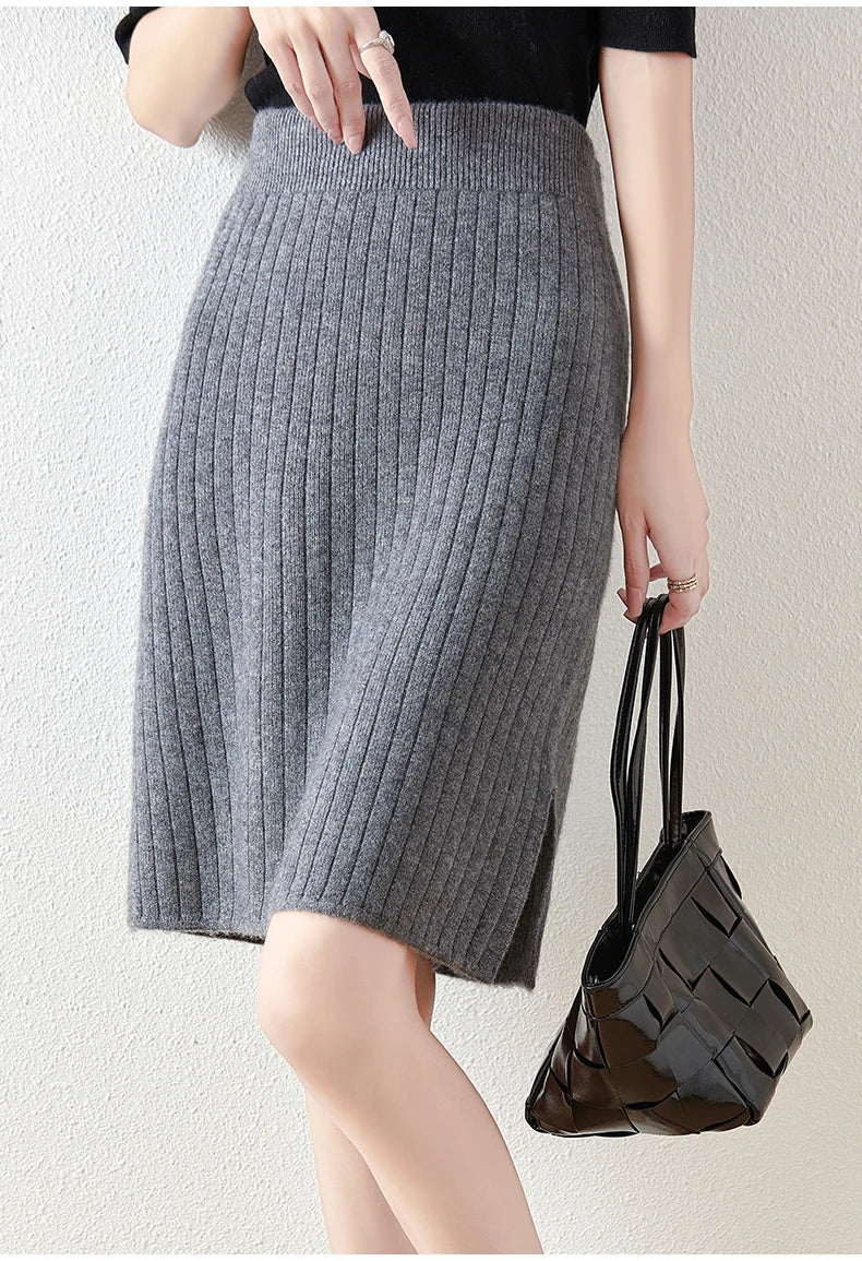 Knit Midi Skirt for Chic Comfortable Everyday Styling