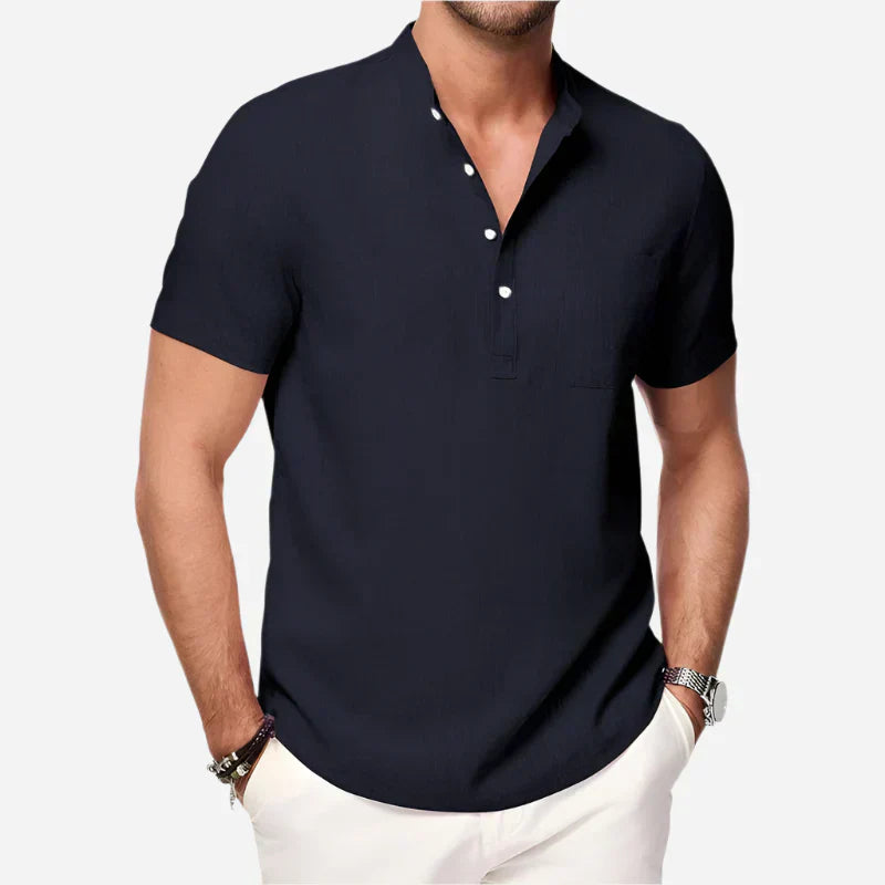 Men’s Short Sleeve Henley Shirt