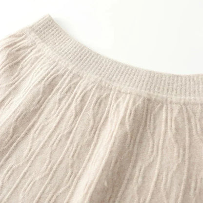 Knit Midi Skirt with Soft Feminine Everyday Styling