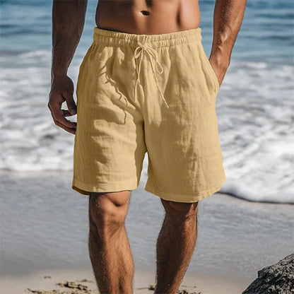 Linen Feel Quick-Dry Summer Swim Shorts