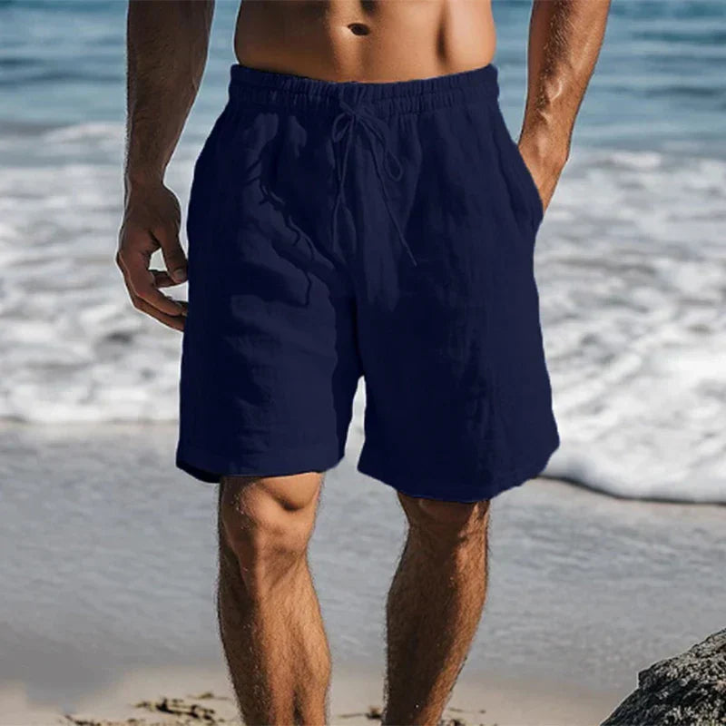 Linen Feel Quick-Dry Summer Swim Shorts