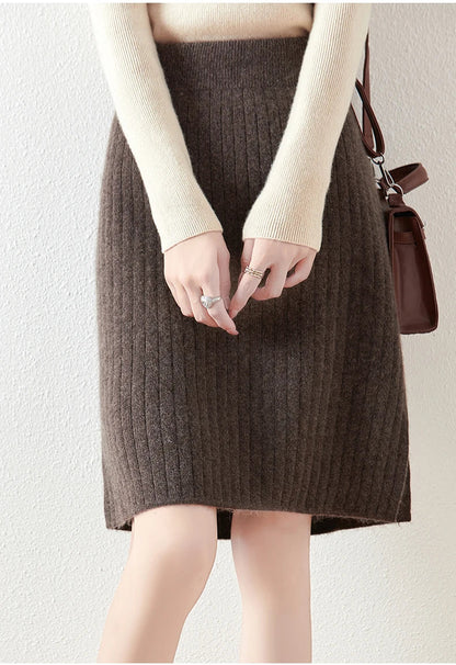 Knit Midi Skirt for Chic Comfortable Everyday Styling