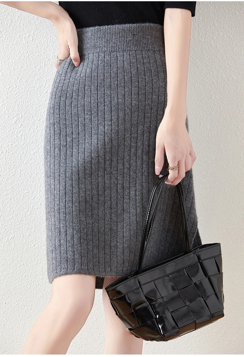 Knit Midi Skirt for Chic Comfortable Everyday Styling