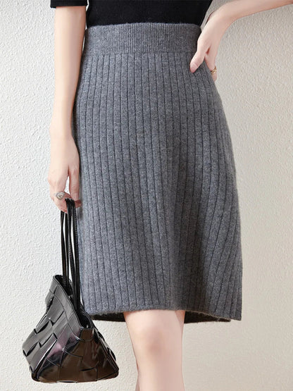 Knit Midi Skirt for Chic Comfortable Everyday Styling