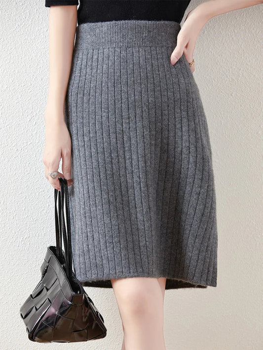 Knit Midi Skirt for Chic Comfortable Everyday Styling