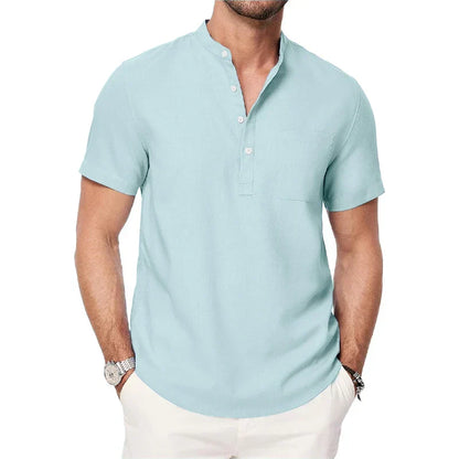 Men’s Short Sleeve Henley Shirt
