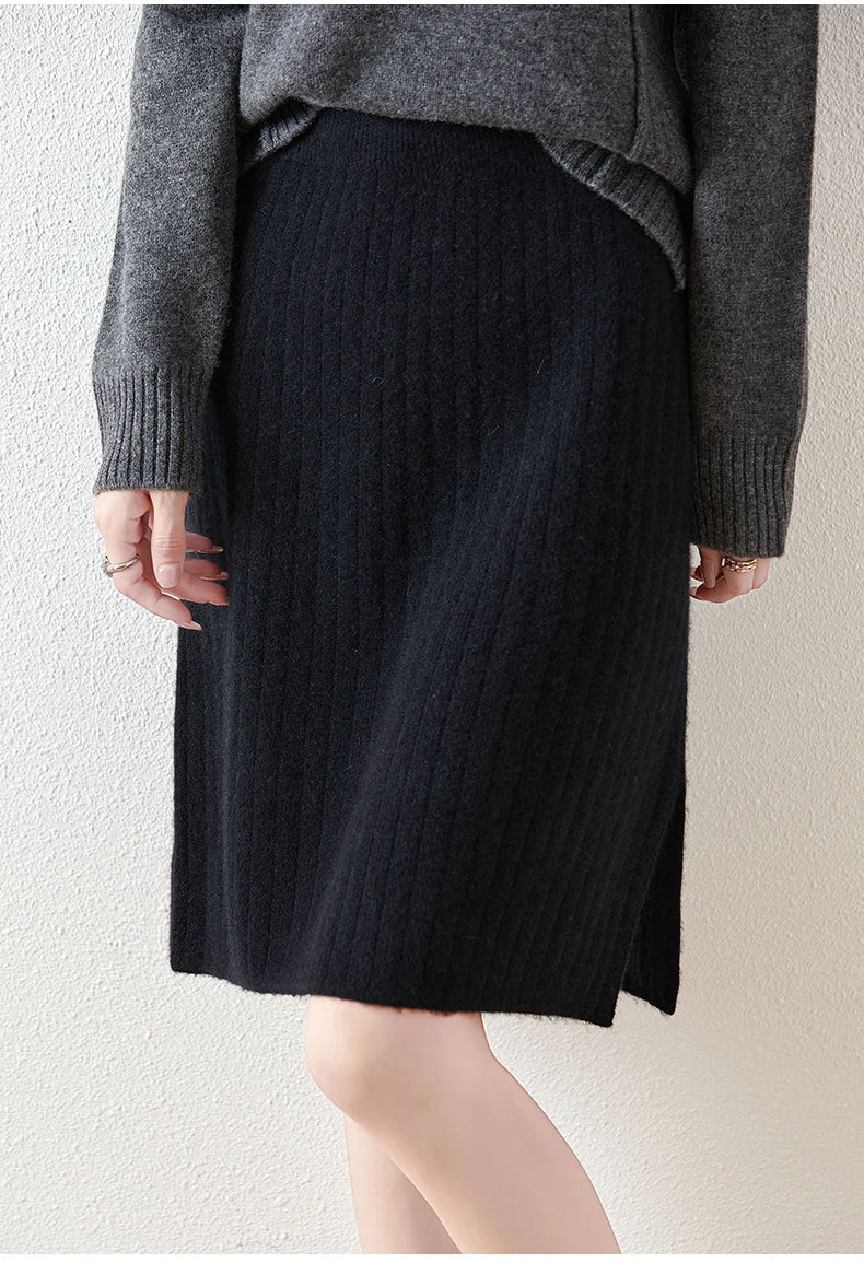 Knit Midi Skirt for Chic Comfortable Everyday Styling