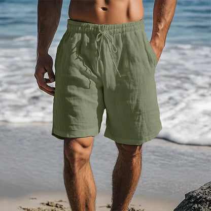 Linen Feel Quick-Dry Summer Swim Shorts